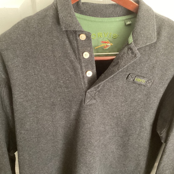 Men’s Orvis Gray 1/4 Button Down Pullover Size Medium - Picture 10 of 10